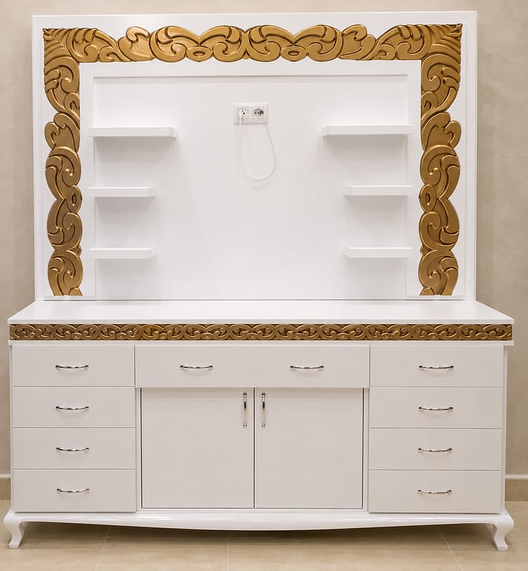 Coiffeuse en bois réalisée sur mesure