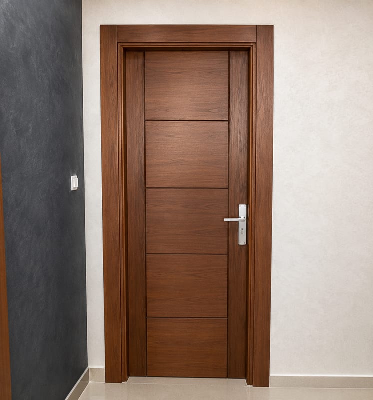 Porte en bois au design contemporain