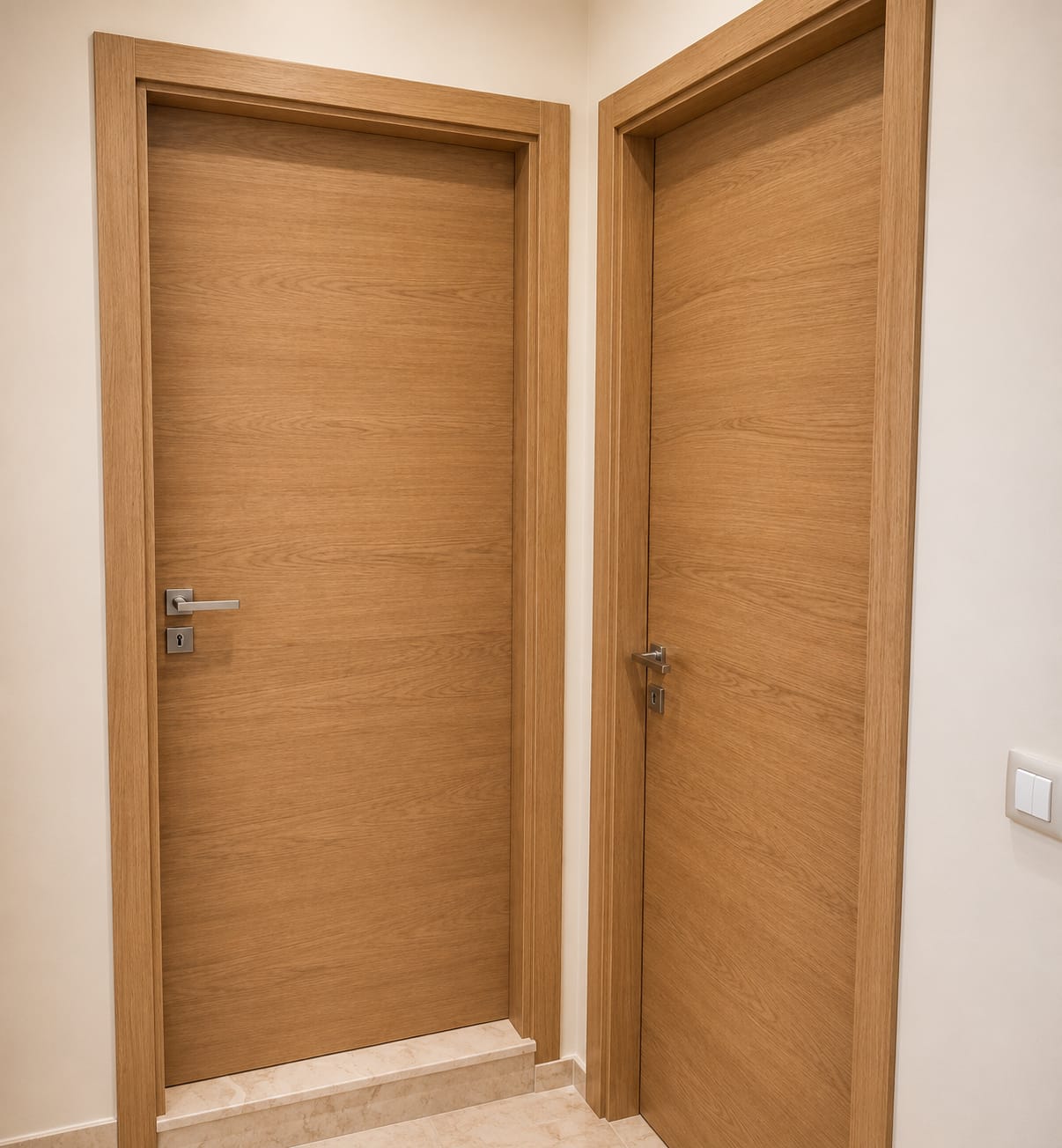 Portes en bois sur mesure — exemple d’aménagement